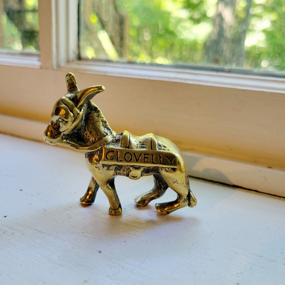 Vintage Clovelly Brass Donkey Figurine - Picture 7 of 11